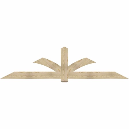 Ekena Millwork Redmond Rough Sawn Timber Gable Bracket, Douglas Fir, 108"W x 27"H x 2"D x 6"F, 6/12 Pitch GBW108X27X0206RED00RDF